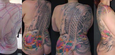 Tattoos - Koi Fish Backpiece - 61593